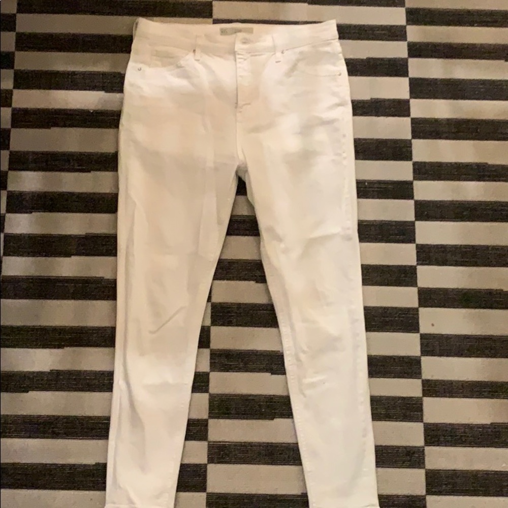 White TopShop Moto Jean